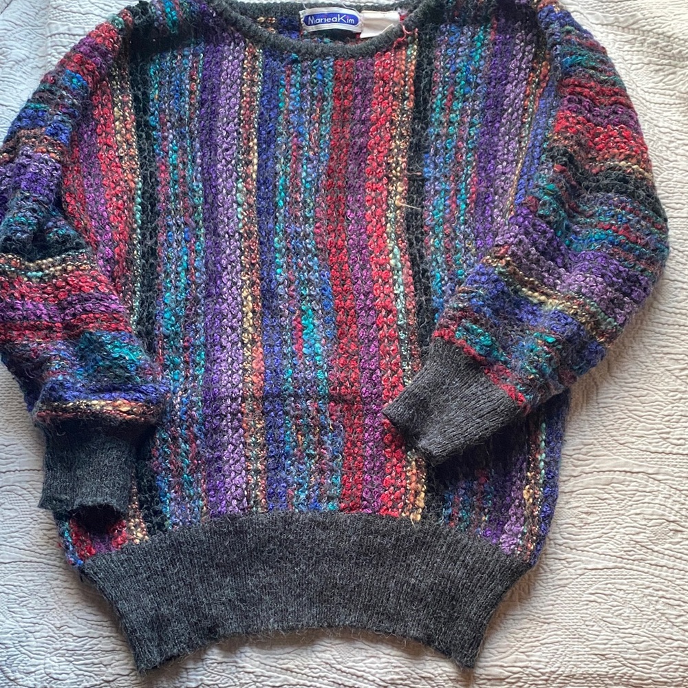 Mariea Kim vintage 90’s Colorful Striped Sweater size medium